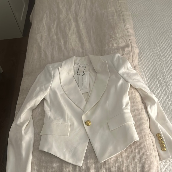 Zara White Blazer with Gold Buttons - Picture 1 of 1